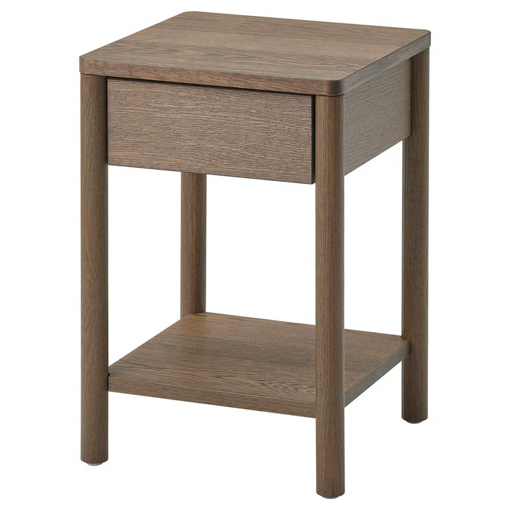 IKEA TONSTAD Nightstand, Brown Stained Oak Veneer, 15¾"x23¼" (404.893.19) NEW